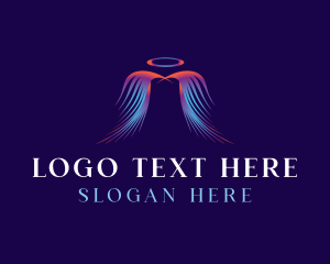 Lent - Archangel Halo Wings logo design