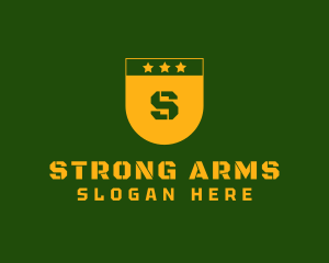 Stars Military Shield  logo design