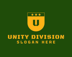 Division - Stars Military Shield logo design