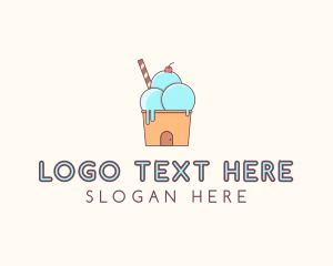 Sugar - Ice Cream House logo design