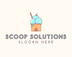 Scoop - Ice Cream House logo design