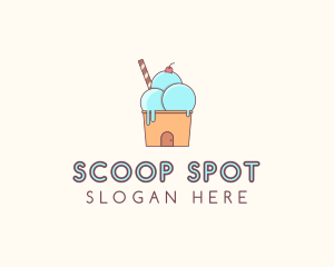Scoop - Ice Cream House logo design