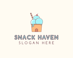 Ice Cream House logo design