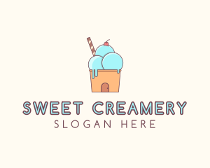 Ice Cream House logo design