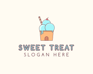 Ice Cream House logo design