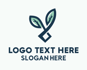 Botanical Garden Leaf  Logo
