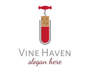 Wine Science Corkscrew logo design