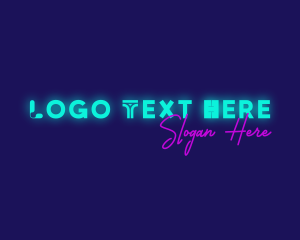 Nightclub - Modern Neon Sign logo design