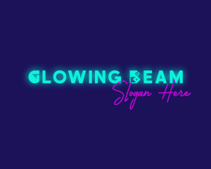 Modern Neon Sign logo design