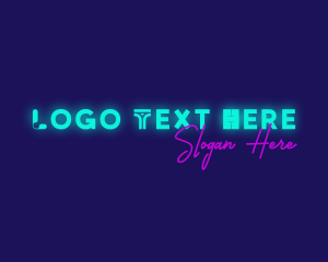 Neon Light - Modern Neon Sign logo design