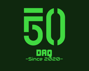 Futuristic - Futuristic Number Score 50 logo design