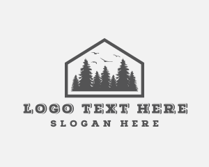 Camping - Forest Pine Tree logo design