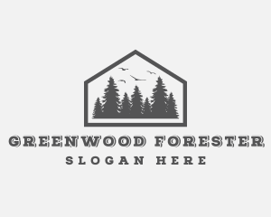 Forest Pine Tree logo design