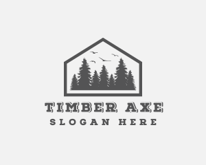 Forest Pine Tree logo design