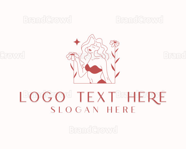 Flower Woman Bikini Logo