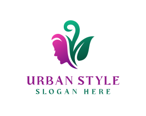 Salon - Woman Natural Leaf Spa logo design