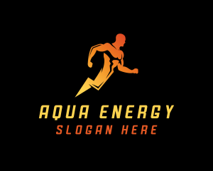 Lightning Human Energy logo design