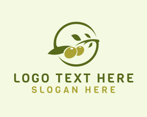 Fresh Fruit - Green Olive Letter S logo design