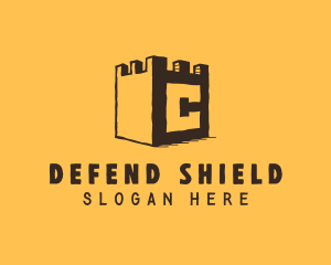 Defend - Castle Letter C logo design