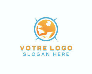 Locator - Travel Ship Compass logo design