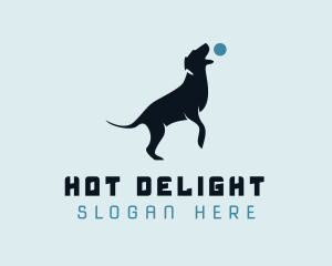 Blue Ball Dog Trainer logo design