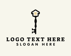 Real Estate - Vintage House Key logo design