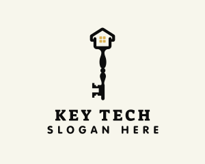 Vintage House Key logo design