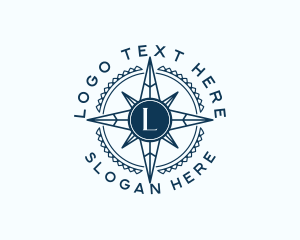 Locator - Round Travel Compass logo design