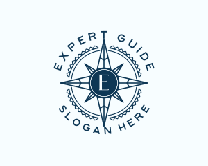 Guide - Round Travel Compass logo design