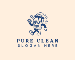 Cleaning Bucket Bubbles logo design