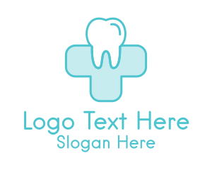 Tooth - Dental Health Medical Cross logo design