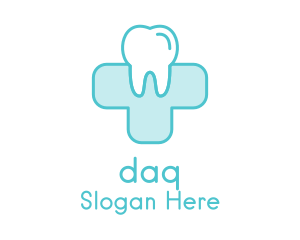 Dental Health Medical Cross  logo design