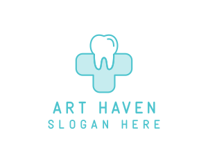 Dental Health Medical Cross  logo design