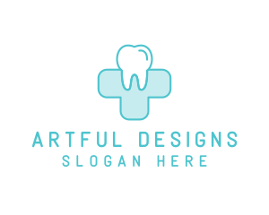 Dental Health Medical Cross  logo design