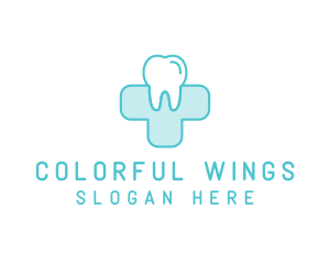 Dental Health Medical Cross  logo design