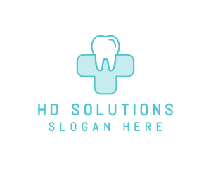 Dental Health Medical Cross  logo design