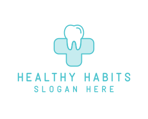 Dental Health Medical Cross  logo design