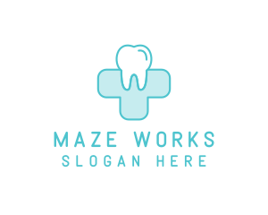 Dental Health Medical Cross  logo design