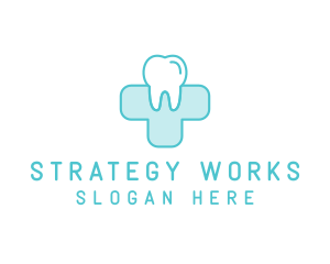 Dental Health Medical Cross  logo design