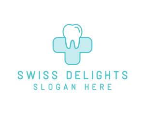 Dental Health Medical Cross  logo design