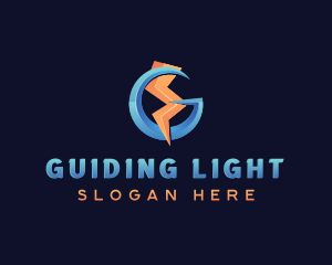 Lightning Power Letter G logo design