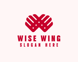 Wings Logistics Letter W logo design