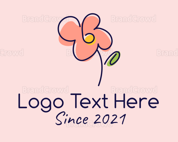 Preschool Flower Doodle Logo