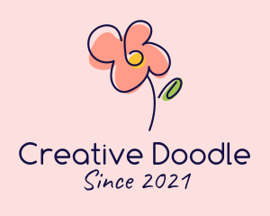Doodle - Preschool Flower Doodle logo design