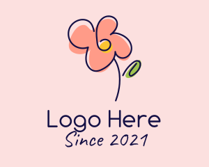 Preschool - Preschool Flower Doodle logo design