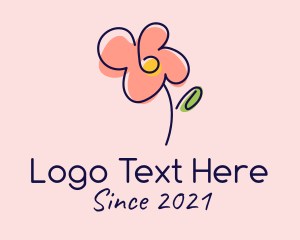 Dahlia - Preschool Flower Doodle logo design