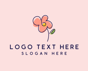 Plant - Flower Doodle Drawing logo design