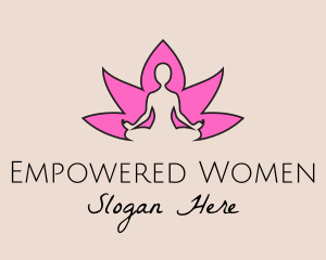 Flower Yoga Fitness  logo design