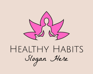 Flower Yoga Fitness  logo design