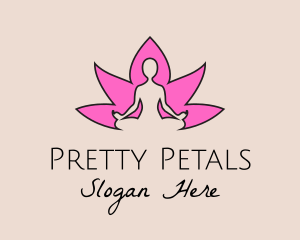 Flower Yoga Fitness  logo design